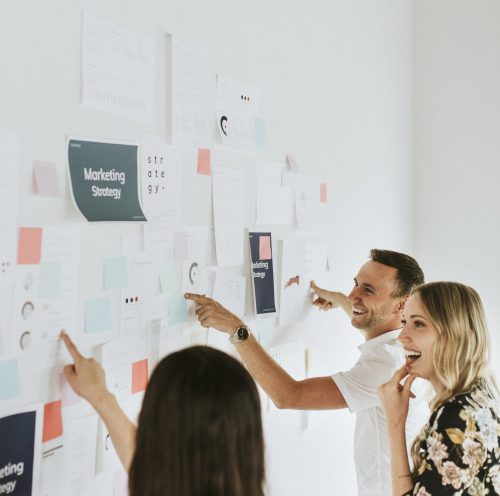 Business people planning a marketing strategy Business people planning a marketing strategy